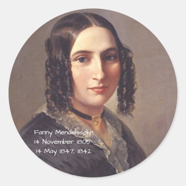 Fanny Mendelssohn, 1842 Runt Klistermärke (Framsida)