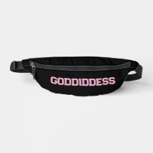 Fanny pack med GODdidDESS rosa lettering