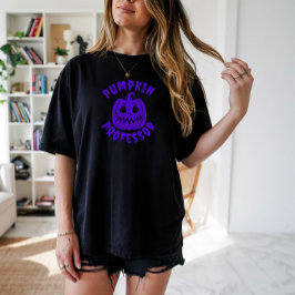 Fanny pumpkin Professor lila typography T Shirt