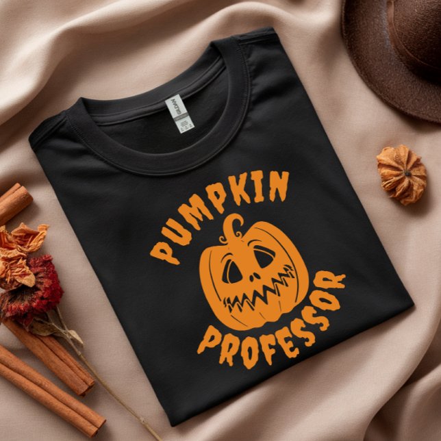 Fanny pumpkin Professor orange typography T Shirt (Skapare uppladdad)