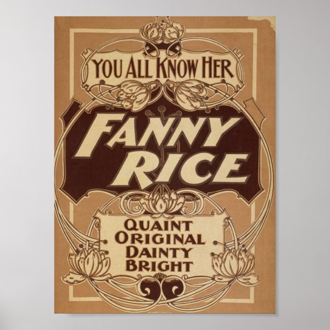 Fanny Ris, Quaint Original Daety Bright Poster (Framsidan)