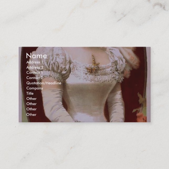 Fanny Ris, "The Comedy Queen" Retro Theater Visitkort (Framsida)