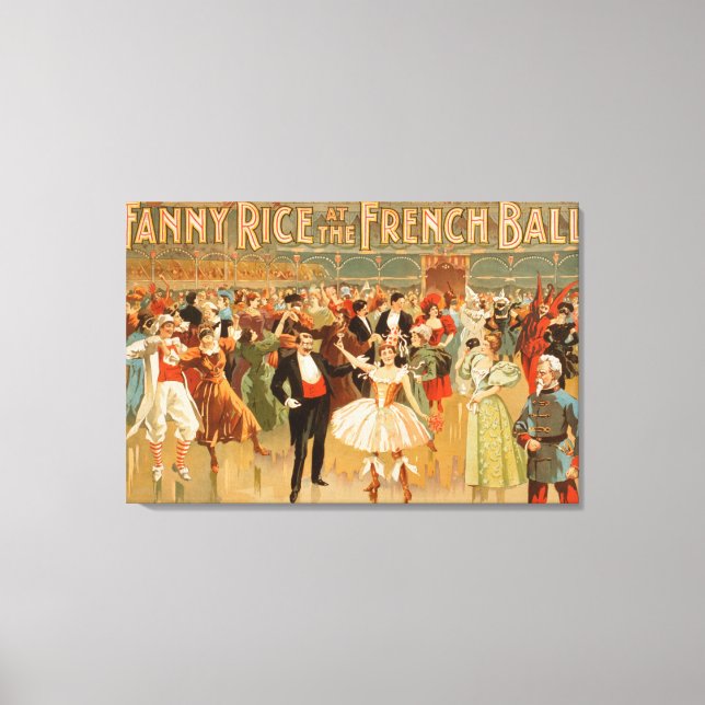 Fanny Ris vid Franskens teatraliska Boll Canvastryck (Framsida)