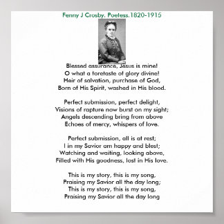 Fanny, välsignad försäkring, Jesus är min. Poster