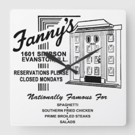 Fanny's Restaurant, Evanston, IL Fyrkantig Klocka