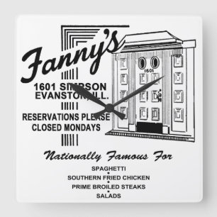 Fanny's Restaurant, Evanston, IL Fyrkantig Klocka