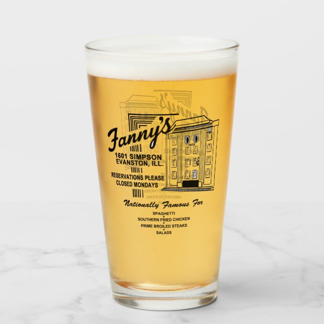 Fanny's Restaurant, Evanston, IL Glaskopp (Framsida fylld)