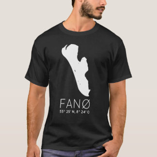 Fanø Danmark Island Fanö Koordinates Silhouette Ca T Shirt