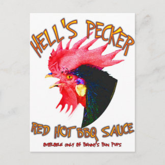 Fan's Pecker BBQ Sauce Vykort