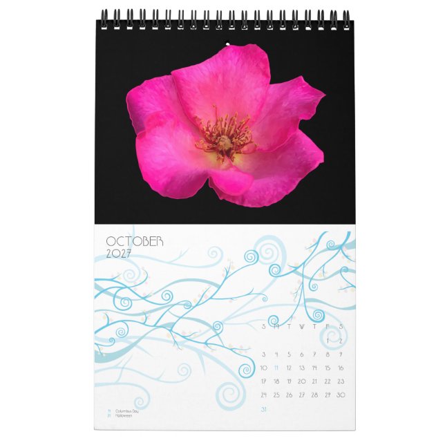 Fantabuloustef blommålningar - 2026 - 202x kalender (Oct 2027)