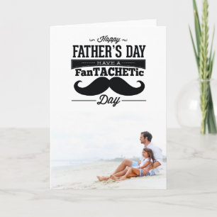 Fantachetic Mustache Lycklig Fars dag-fotokort Kort