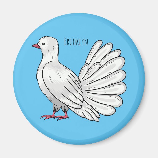 Fantail Dueons tecknad Magnet (Framsidan)