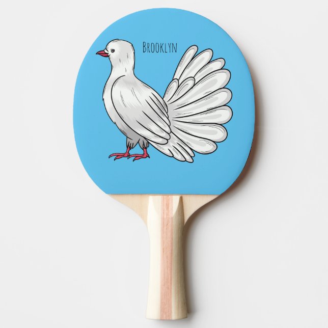 Fantail Dueons tecknad Pingisracket (Framsidan)