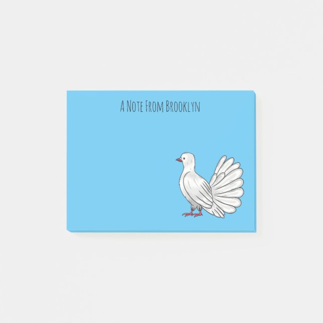 Fantail Dueons tecknad Post-it Block (Framsida)