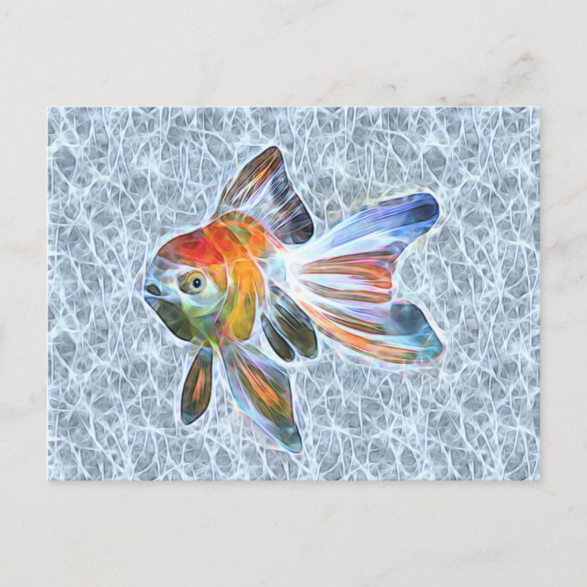 Fantail Goldfish Light Flare Vykort (Framsida)