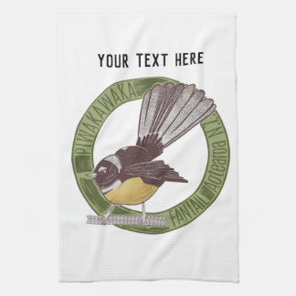Fantail New Zealand Native Bird Aotearoa NZ Kökshandduk