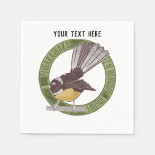Fantail New Zealand Native Bird Aotearoa NZ Pappersservett