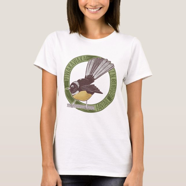 Fantail NZ Aotearoa T Shirt (Framsida)