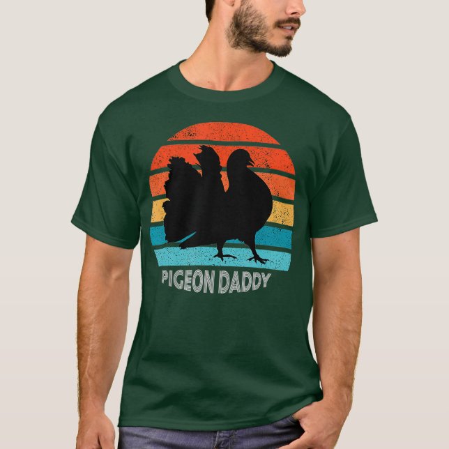 Fantail Pigeon Pappa Sunset T Shirt (Framsida)