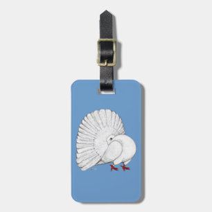 Fantail Pigeon White Bagagebricka