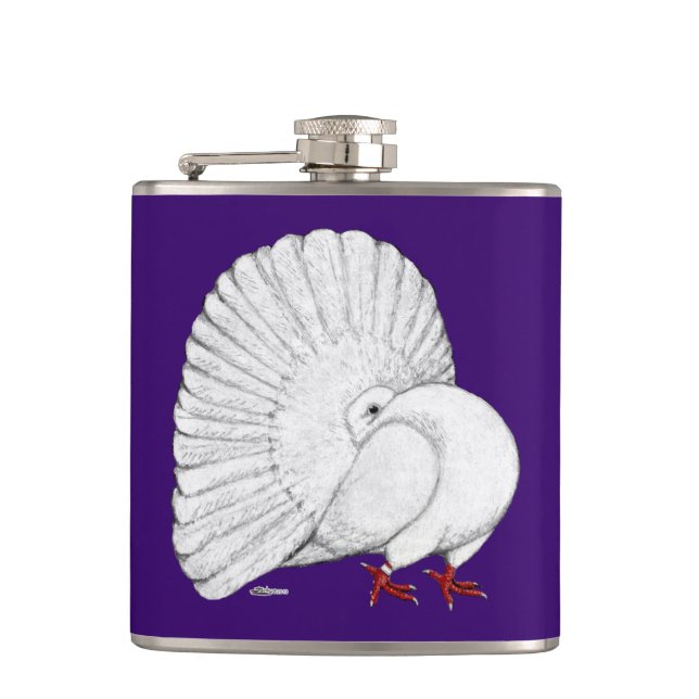 Fantail Pigeon White Fickplunta (Framsidan)