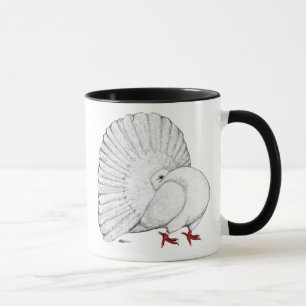Fantail Pigeon White Mugg