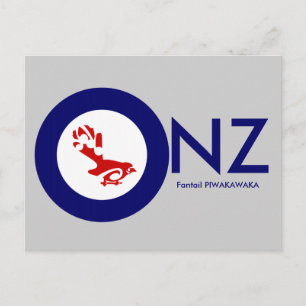 Fantail PIWAKAWAKA Roundel Vykort
