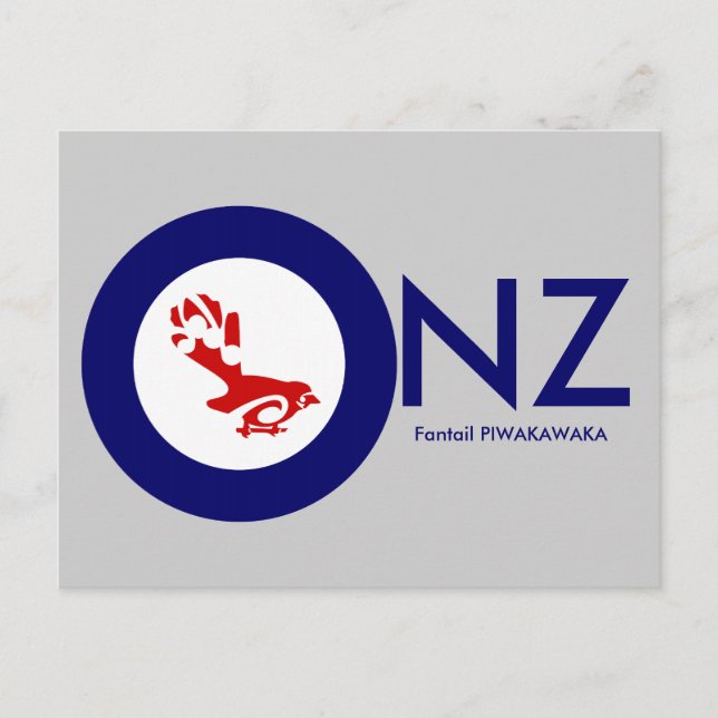 Fantail PIWAKAWAKA Roundel Vykort (Framsida)
