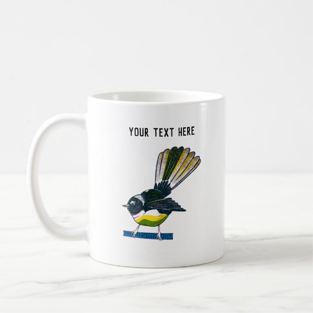 Fantail riso print stil kaffemugg (Vänster)