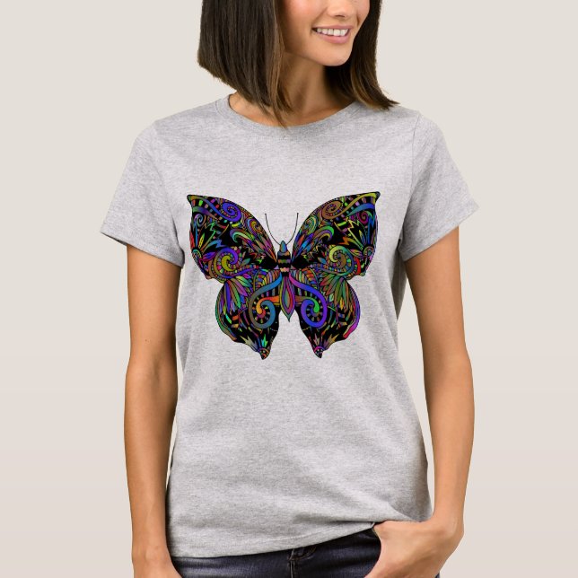 Fantantastisk Abstrakt-Butterfly-design T Shirt (Framsida)