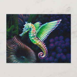 Fantasea, Winged Rainbow Seahorse Vykort