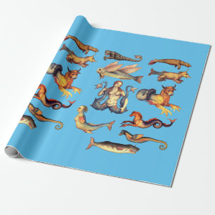 fantasi Beasts Havsmonster Art Art Presentpapper