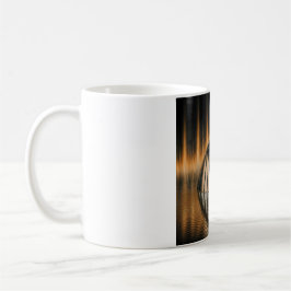 Fantasi Bild Brons Halvdomb på Reflekterande Yta Kaffemugg