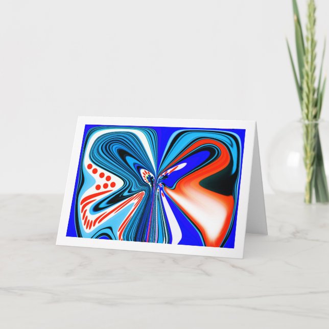 Fantasi blomsterkonst kort (Framsida)