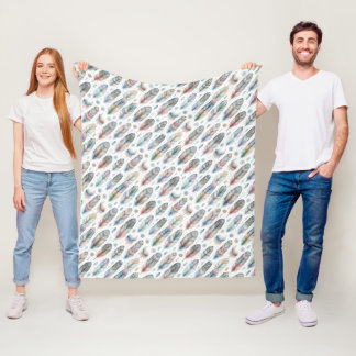 Fantasi Fjäder Fleecefilt