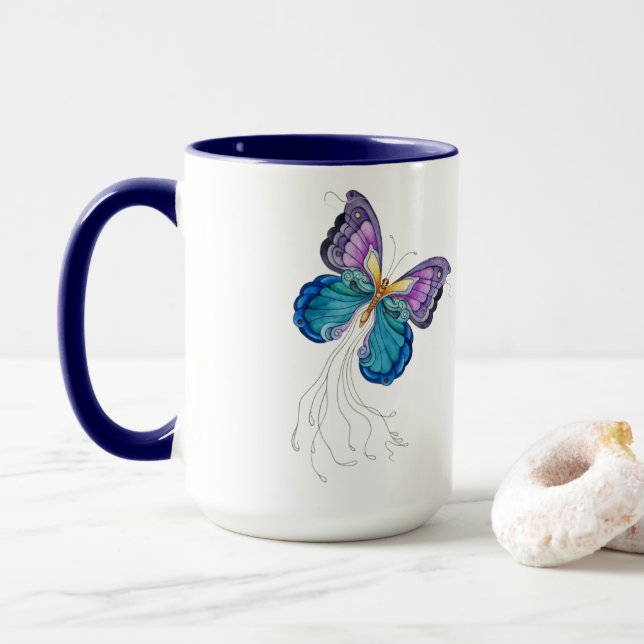 Fantasi Fjäril Mugg (Med munk)
