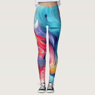 Fantasi för färgstark abstrakt leggings