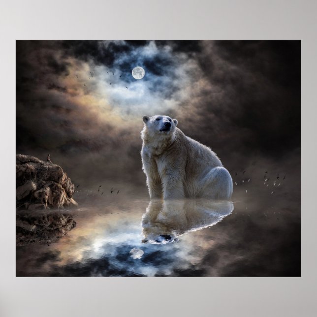 fantasi för Giant Polar Bear Poster (Framsidan)