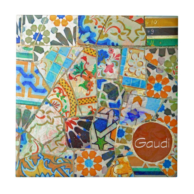 Fantasi. Gaudi. Bild 2 Kakelplatta (Framsidan)