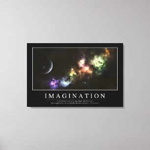 Fantasi: Inspirera citationstecken Canvastryck