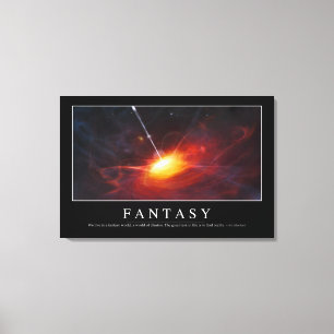 Fantasi: Inspirera citationstecken Canvastryck