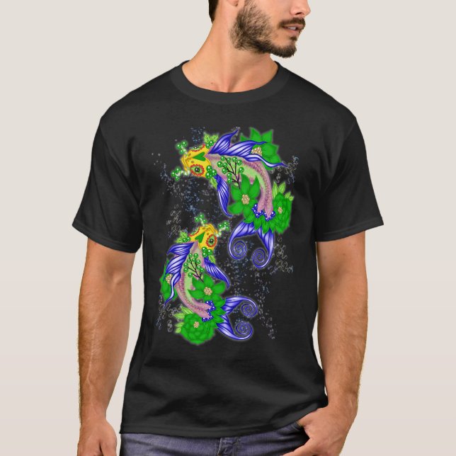 Fantasi Koi Karpar T Shirt (Framsida)
