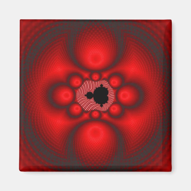 Fantasi Mandelbrot Fraktal Bild Magnet (Framsidan)
