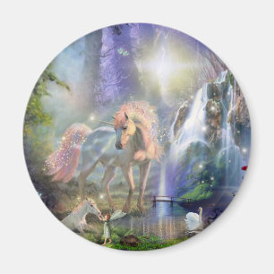 fantasi Mor Unicorn och Baby Magnet