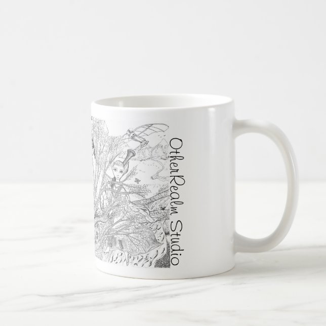 Fantasi- och MythCollagemugg Kaffemugg (Höger)