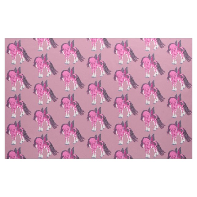 Fantasi Pixie Älv Clydesdale Häst Tyg (Fat Quarter)