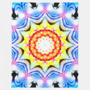 Fantasi Priest Mage Magic Vibrant Mandela Fleecefilt