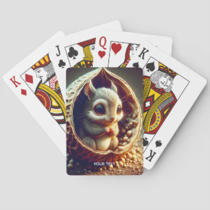 Fantasi Söt Ekorre Inuti Skal Casinokort