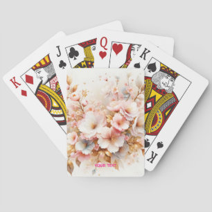 Fantasi Söt Pastell Rosa Sakura Casinokort