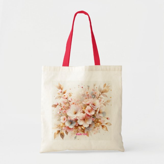 Fantasi Söt Pastell Rosa Sakura Tygkasse (Framsidan)